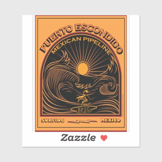 サーフィンメキシコのパイプラインプエルト・エスコンディドメキシコ シール (シート)