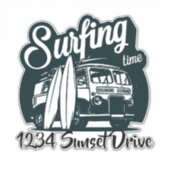 サーフィンメールボックスのシール シール (正面)