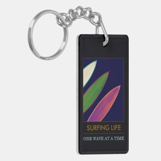 サーフィンライフスタイリッシュサーフキーチェーン キーホルダー (正面左)