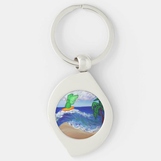 サーフィンラファエルガーディアンエンジェルカスタムキーホルダー キーホルダー (正面)