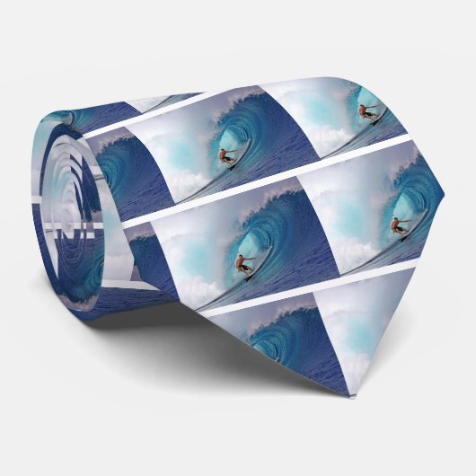 サーフィンラージブルーウェーブメンタワイ諸島 ネクタイ (ロール)