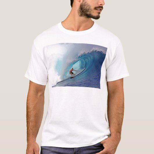 サーフィンラージブルーウェーブメンタワイ諸島 Tシャツ (正面)