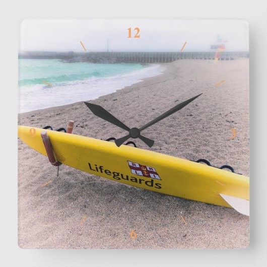 サーフィンレスキュー、ウエストベイ、ドーセット スクエア壁時計 (正面)