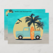 サーフィンレトロはがき ポストカード (正面/裏面)