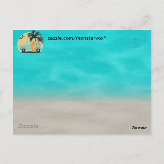 サーフィンレトロはがき ポストカード (裏面)