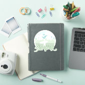 サーフィンレトロサーフボーディングサーファーギフト シール (iPadカバー)