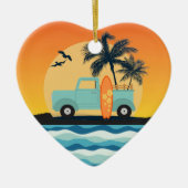 サーフィンレトロセラミックオーナメント セラミックオーナメント (正面)