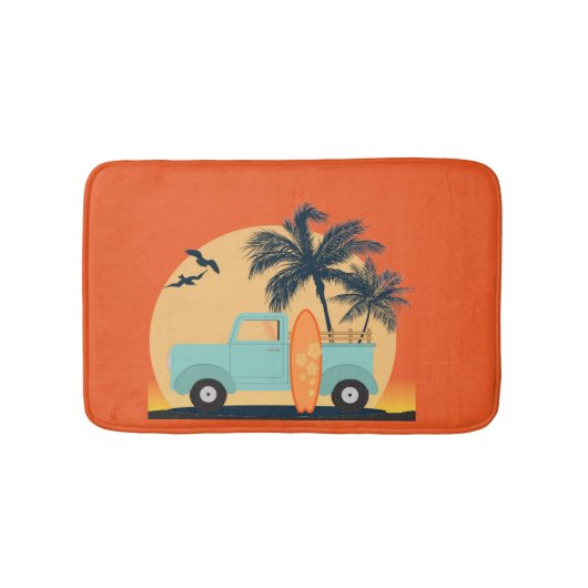 サーフィンレトロバスマット バスマット (正面)