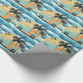サーフィンレトロ包装紙 ラッピングペーパー (角)