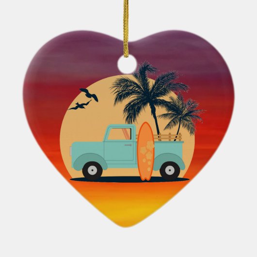 サーフィンレトロ セラミックオーナメント (裏面)