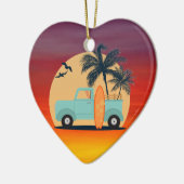 サーフィンレトロ セラミックオーナメント (左)