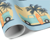 サーフィンレトロ ラッピングペーパー (ロールコーナー)
