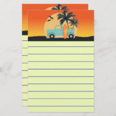 サーフィンレトロ 便箋 (正面/裏面)