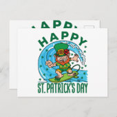 サーフィンレプレシャンハワイアンSt patricks day ポストカード (正面/裏面)
