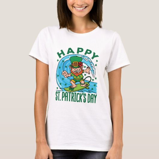 サーフィンレプレシャンハワイアンSt patricks day Tシャツ (正面)