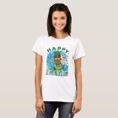 サーフィンレプレシャンハワイアンSt patricks day Tシャツ (正面フル)