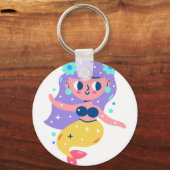 サーフィン人魚 キーホルダー (正面)