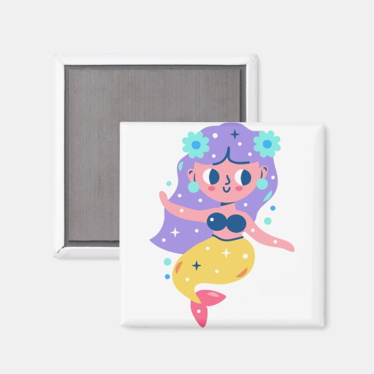 サーフィン人魚 マグネット (正面/裏面)