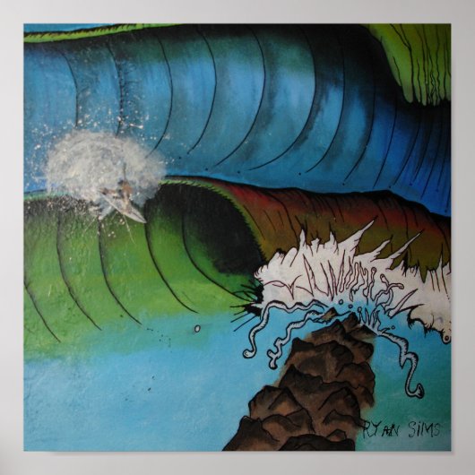 サーフィン入り口ポスター ポスター (正面)