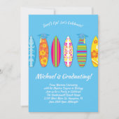 サーフィン卒業パーティーサーフボード 招待状 (正面)