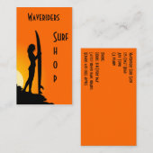 サーフィン名刺ビーチ、サーフボード、サーファー アドバイスカード (正面/裏面)