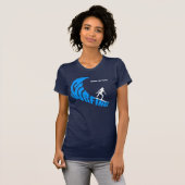 サーフィン女子カスタマイズ可能 Tシャツ (正面フル)