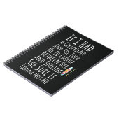 サーフィン好きの彼に最適!ユーモア溢れるおもしろサーフィングプレゼント ノートブック (左側)