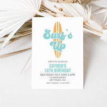 サーフィン始めよう サーフボード ビーチ 誕生日 ご招待