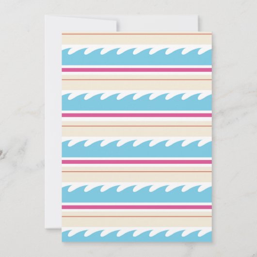 サーフィン始めよう！ 波をキャッチしよう サーフブルー ビーチガールズ 招待状 (裏面)