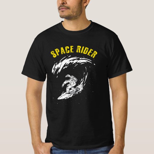 サーフィン宇宙飛行士スペースライダー Tシャツ (正面)