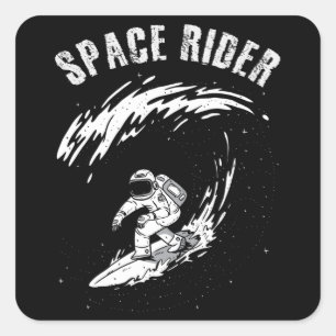 サーフィン宇宙飛行士宇宙ライダー スクエアシール