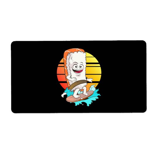 サーフィン寿司 ラベル (正面)