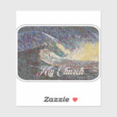 サーフィン教会 シール (シート)