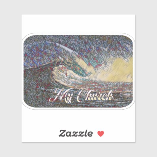 サーフィン教会 シール (シート)