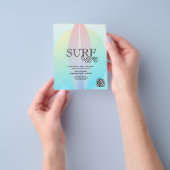 サーフィン教室 大人 子供 ビジネス チラシ (手)