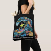 サーフィン暗号 トートバッグ (クローズアップ)