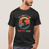 サーフィン東京大会2021鶴ヶ崎ビーチサーファー Tシャツ (正面)