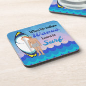 サーフィン板水波感動的引用文 コースター (左側)