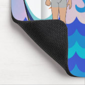 サーフィン板水波感動的引用文 マウスパッド (コーナー)