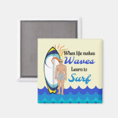 サーフィン板水波感動的引用文 マグネット (正面/裏面)