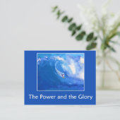 サーフィン水彩 ポストカード (スタンド正面)