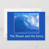 サーフィン水彩 ポストカード (正面/裏面)