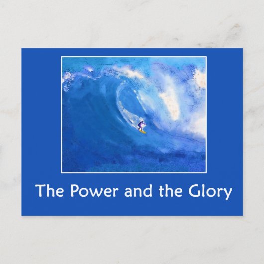 サーフィン水彩 ポストカード (正面)