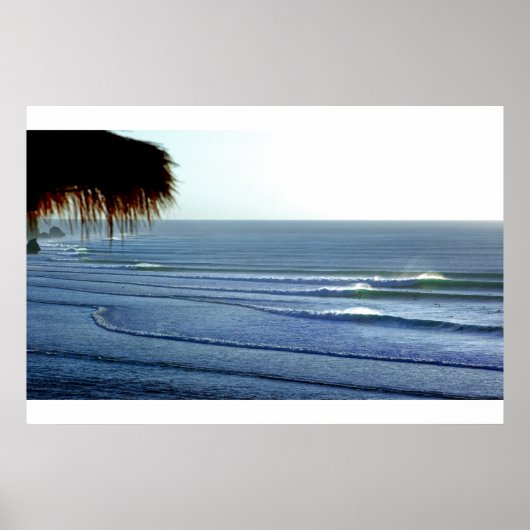 サーフィン波がバリ島で爆発するポスター ポスター (正面)