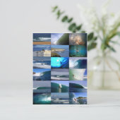 サーフィン波モンタージュ ポストカード (スタンド正面)