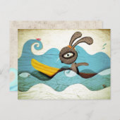 サーフィン波 ポストカード (正面/裏面)