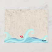 サーフィン波 ポストカード (裏面)