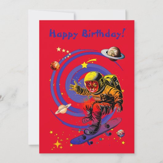 サーフィン渦誕生日カード シーズンカード (正面)