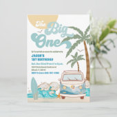 サーフィン満一歳の誕生日招待状 招待状 (スタンド正面)