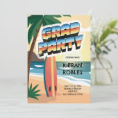 サーフィン満喫の卒業パーティー 招待状 (スタンド正面)